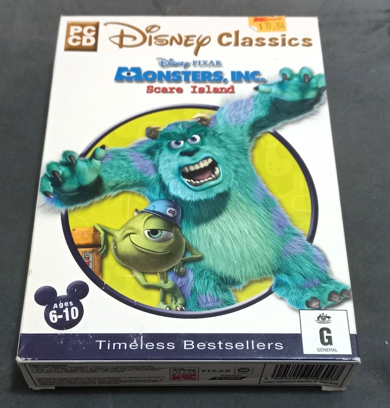 Disney Pixar Monsters, Inc. Scare Island PC Game CD Rom 2002 Complete ...