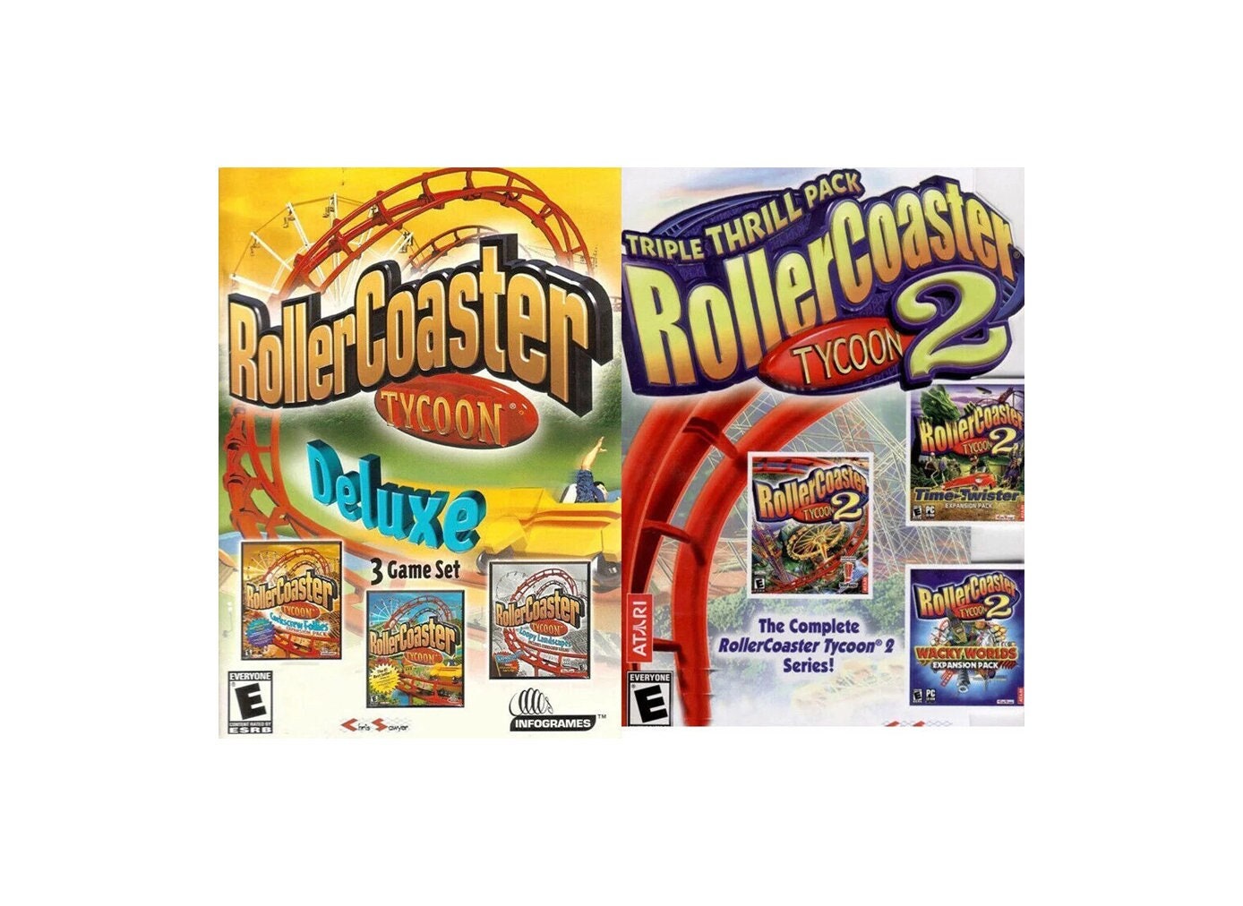 RollerCoaster Tycoon Deluxe + Roller Coaster Tycoon 2 Triple 