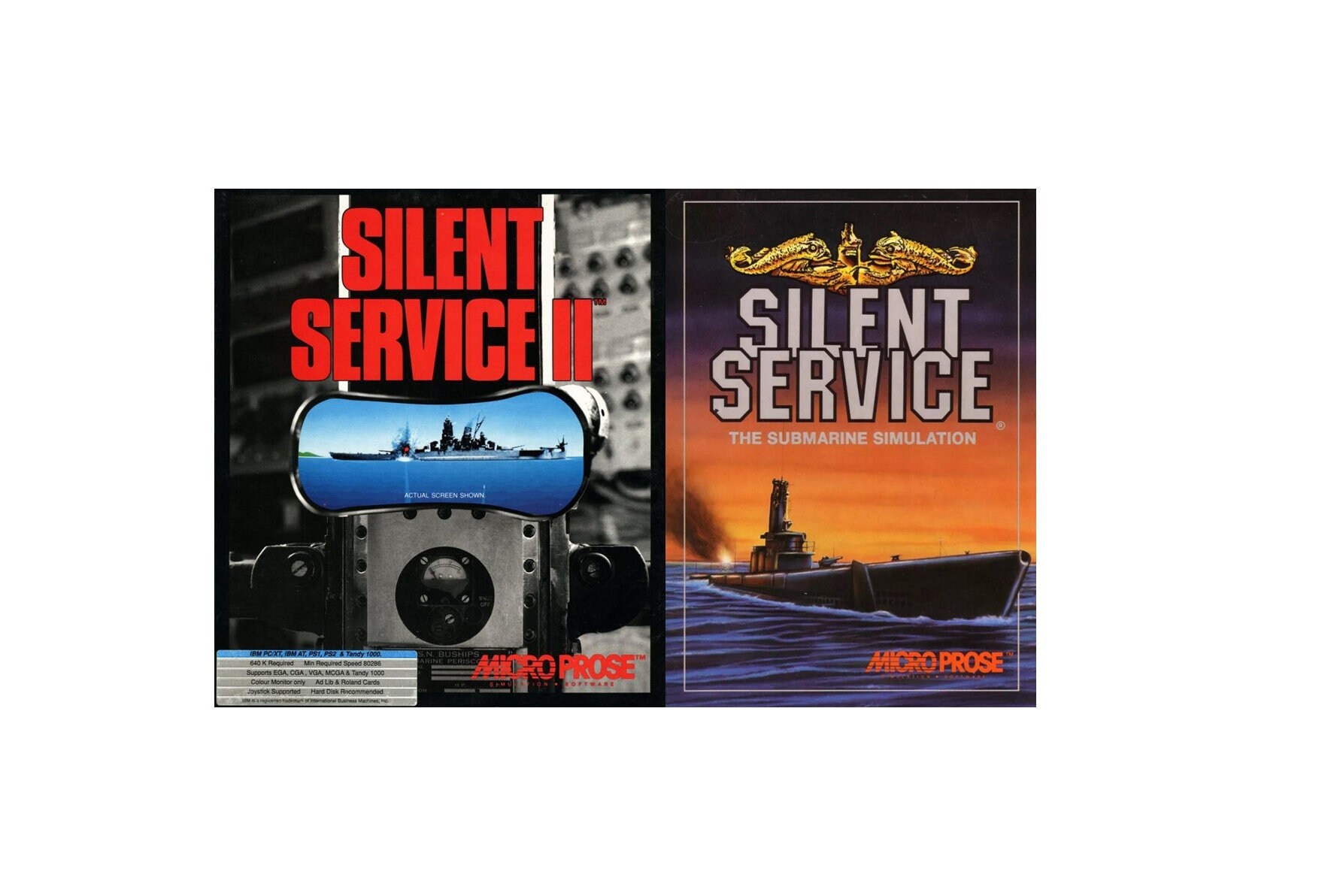 Jeu PC Silent Service 2 - MicroProse - Simulation Sous-Marine - Bon État Complet