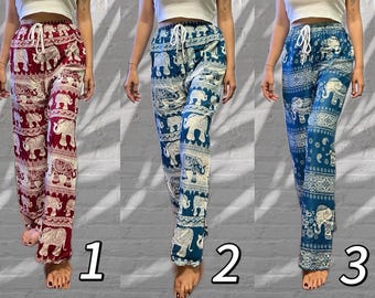 Thai Elephant Pants | Rayon Boho Lounge Trousers