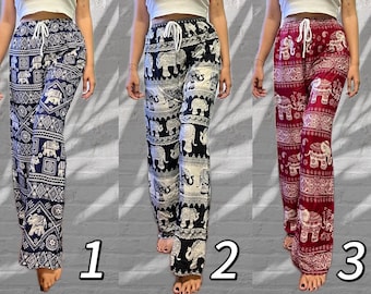 Thai Elephant Pants | Rayon Boho Lounge Trousers