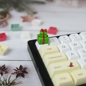Geschenk Tastenkappe Esc, WEIHNACHTEN TASTENKAPPE, ARTISAN Tastenkappe handgefertigt für Mechanische Tastatur, Weihnachtsidee Geschenk für Gamer, Süße Tastenkappe,