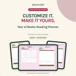 Digitales Lesetagebuch, Buch-Tracker und Leseprotokoll, Vorlage für Buchrezensionen, Leseliste, GoodNotes-iPad-Planer