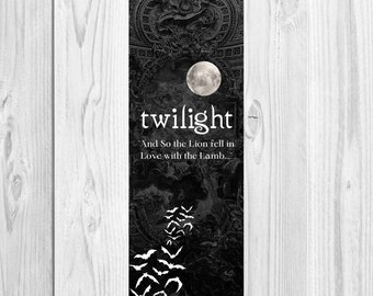Twilight Lesezeichen | Gothic Lesezeichen | Bella und Edward Lesezeichen | Dämmerung digitales Lesezeichen | Digitales Lesezeichen