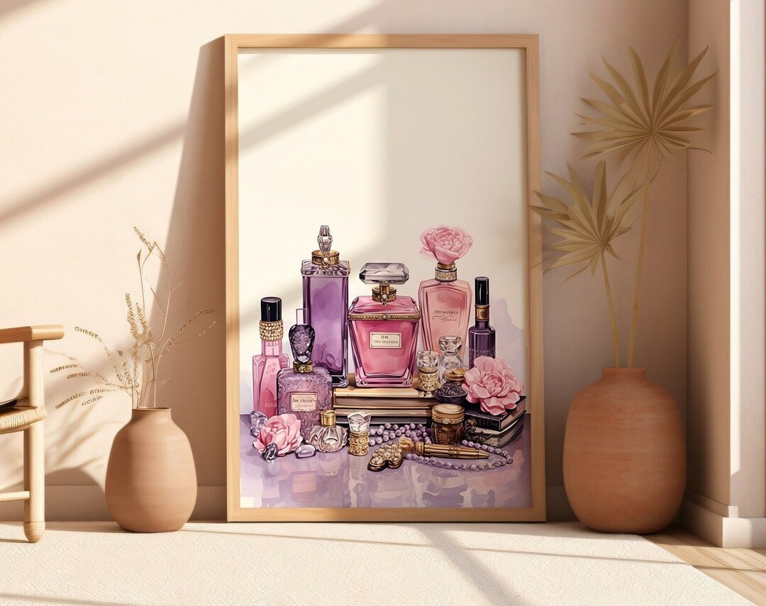 PRINTED Perfume Wall Art Dressing Room Decor Dressing Room Etsy