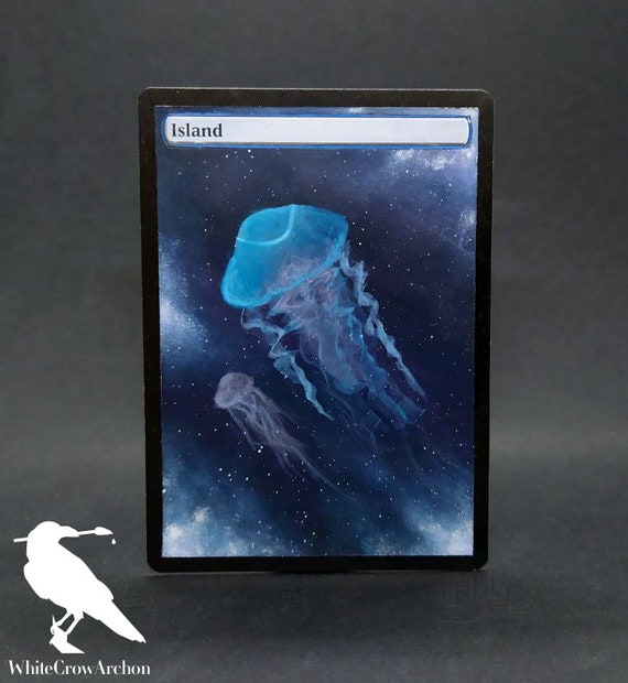jellyfish mtg cards Jellyfish token Magic mtg | Custom Retro Style