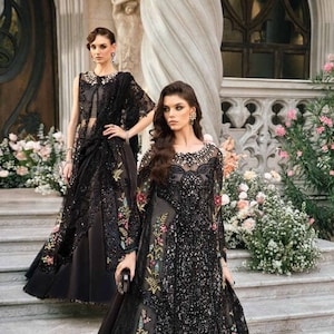 Black wedding dresses pakistani cheap
