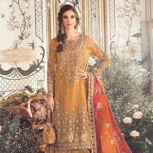 Maria b bridal mehndi dresses cheap