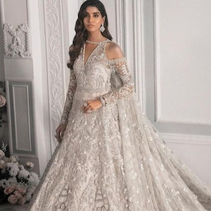 Western Outfit For Engagement For Bride Party Wear Dress For Bride Gown In  Indian Wedding Indian Bridal Gown