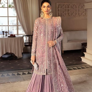 Embroidered Organza Lehenga Set: Pakistani Wedding Dress, Partywear guest outfit