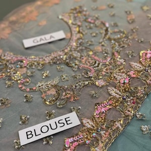 Rede bordada Lehnga Choli: vestido de noiva paquistanês imagem 6