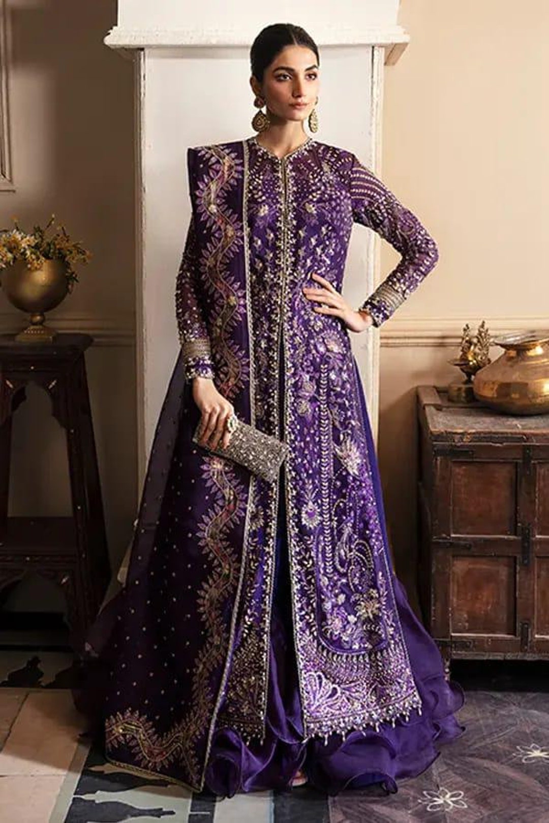 pakistani purple dress Pakistani Purple Dresses