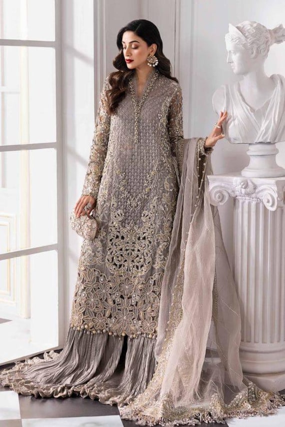 open lace back dress Mistral  Luxury Organza Dress Set for Weddings & Celebrations  Pakistani  Moda