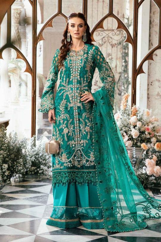 green emerald velvet dress Engagement Party Indian Wear Dusty Pink Georgette Stitched Sharara Set