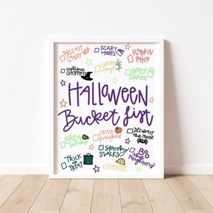 Halloween Bucket List | PNG | Sublimation | Hand Drawn | Halloween PNG | Halloween Decor | Family Halloween Activities