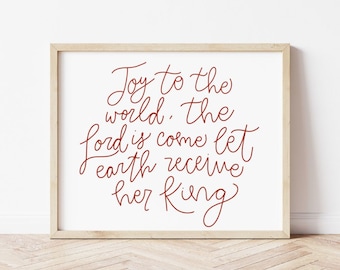 Joy To The World Christmas Design | Hand Lettering (PNG)