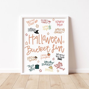 Halloween Bucket List | PNG | Sublimation | Hand Drawn | Halloween PNG | Halloween Decor | Family Halloween Activities