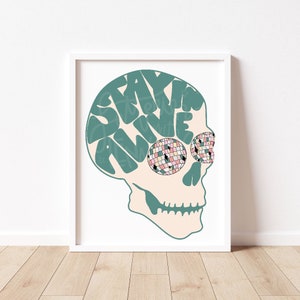 Stayin Alive | PNG | Sublimation | Handgezeichnet | Halloween PNG | Halloween Deko | Bee Gees | Tshirt Design