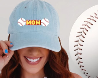 Custom Family Sports Hat, Embroidered Denim Cap, Personalized Mom Dad Baseball Hockey soccer Gift, Proud Parent Cap, Mom Dad Family Team Hat