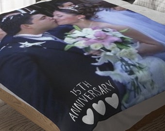 Personalized soft Blanket 40x30 50x60 80x60 anniversary gift idea, birthday gift idea, gift for family friend, customizable gift