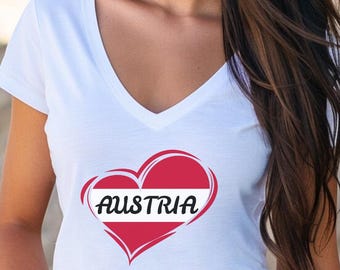 Wenen Oostenrijk T-shirt met V-hals: romantisch reisshirt