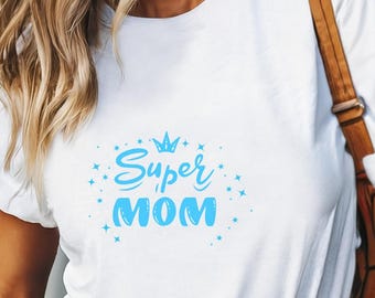Shirt supermoeder, top voor beste moeder, cadeau voor moeder, grappig moedercadeau, oma-shirt, moederdagcadeau, shirt moederthema, shirt nieuwe moeder, moeder wordt top