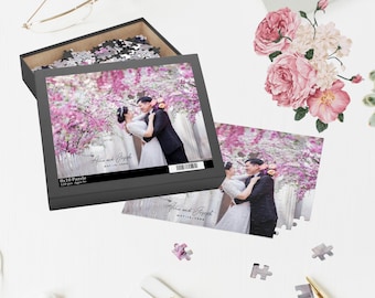 Personalized Puzzle Jigsaw Photo Puzzle Gift For Husband Anniversary Gift for Wife Engagement Anniversary gift wedding Romantic Wedding Gift