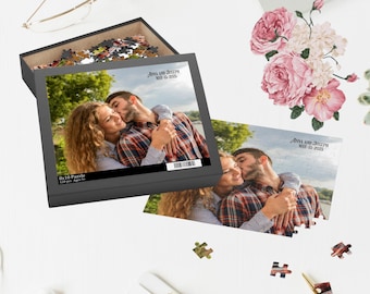 Custom Puzzle Jigsaw Photo Puzzle Gift For Husband boyfriend Anniversary Gift for Wife Engagement Anniversary gift wedding Romantic Wedding