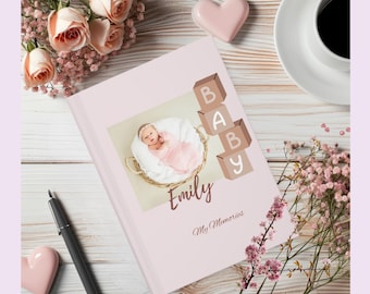 Baby Memory book cubes Custom First Year Baby Book Baby Journal Gift Baby Keepsake Book Custom Photo Baby Name baby shower gift new mom gift