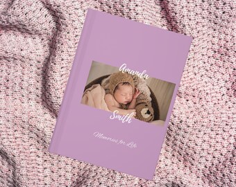 Baby Memory photo book gift First Year Baby Book Baby Journal Gift Baby Keepsake Book Custom Baby Name baby shower gift new mom gift