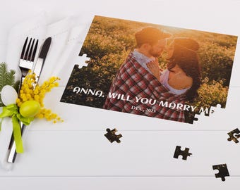 Custom Proposal idea Puzzle Jigsaw Photo Puzzle Gift For Girlfriend Gift for Engagement Romantic proposal present idea gift wedding idea