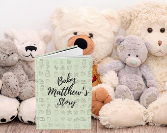 Baby Memory book gift First Year Baby Book Baby Journal Gift Baby Keepsake Book Custom Baby Name baby shower gift new mom gift