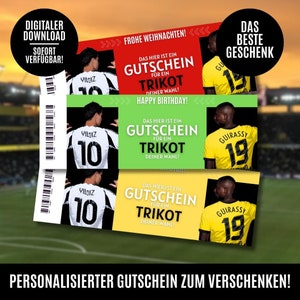 Bon pour un maillot de votre choix ! | Notre best-seller : Comment offrir LE cadeau | Football, maillot, Noël, surprise