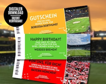 Persönliches Fußballticket als Gutschein | So verschenkst du digitale Fußballtickets! | Das perfekte Geschenk für Sportevents