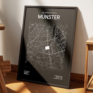Münster Stadion Karte | Poster/Digital Download | Münster Design | Geschenk für alle Münsteraner, Papa, Wanddekoration