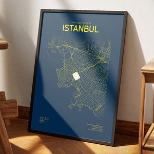 Fenerbahçe Istanbul Stadion Stadtkarte | Poster/Digital Download | Fener Design | Geschenk für jeden Fener-Fan | Süper Lig, Türkei Heimat
