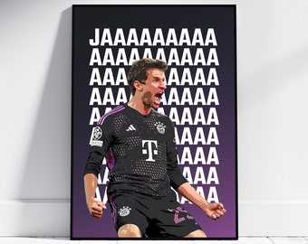 Thomas Müller – FC Bayern München | Poster/Digitaler Download | Fußball Poster | Bayern Munich | FCB | Merch | Jaaaa