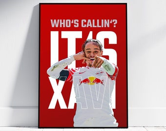 Xavi Simons – RB Leipzig | Poster/Digitaler Download | Fußball Poster | Bundesliga | Leipzig Design | Who's callin'? It's Xavi
