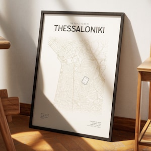 PAOK Thessaloniki City Map | Poster/Digitaler Download | Saloniki | POAK Stadium Design | Gift for POAK Fan | Greece Poster, Toumba-Stadium