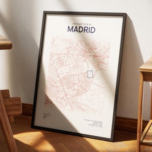 Atlético Madrid Stadion Stadtkarte | Poster/Digitaler Download | Atleti | Madrid Stadium | Gift for Atlético Fan | Griezmann, Simeone
