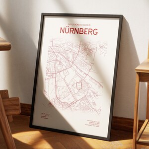 Stadionplattegrond van Neurenberg | Poster/digitaal downloaden | Voetbalkaart | Neurenberg-ontwerp | Max Morlock Stadion, cadeau voor alle inwoners van Neurenberg