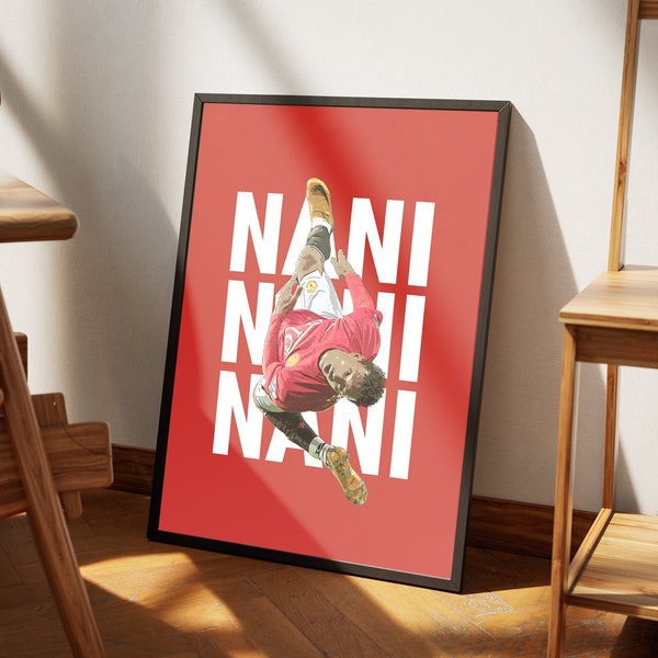 Luis Nani – Manchester United | Poster/Digital Download | Nani Poster | Luis Nani Celebration | Red Devils