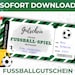 Gutschein Fuballspiel Vorlage Kostenlos