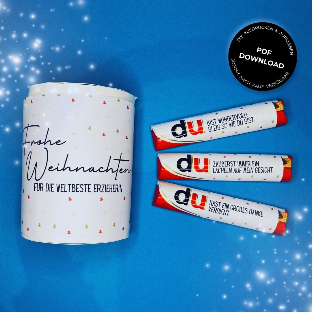 Weihnachtsgeschenk Erzieherin Duplo Banderolen Digitaler Download, Geschenk Kita, Dankeschön