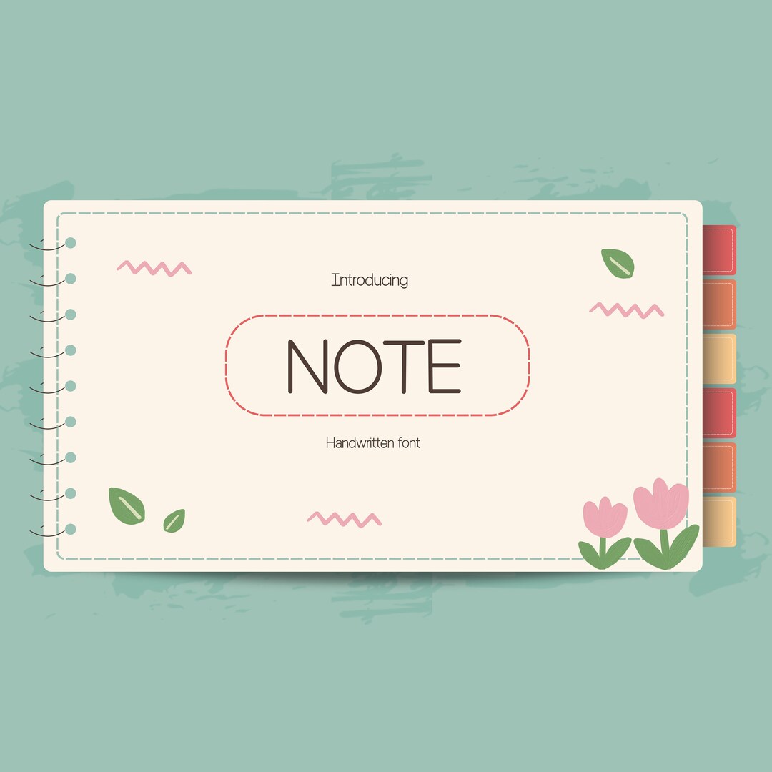 Note Font, Handwritten Font - Etsy