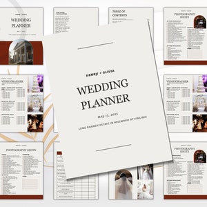 BUNDLE WEDDING PLANNER | Personalised Wedding Planner Book | Minimalist Wedding Planner | Printable Wedding Planner Book | Wedding Organiser