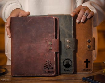 Personalized Leather Organizer, Bible Cover, Christmas Gifts