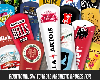 Badges magnétiques PerfectDraft supplémentaires pour manche Taptastic en aluminium