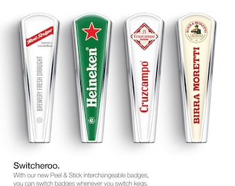 Aluminium Handle for BLADE beer machine - with interchangeable badge