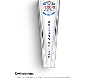 PerfectDraft aluminium handle with interchangeable Peroni badge